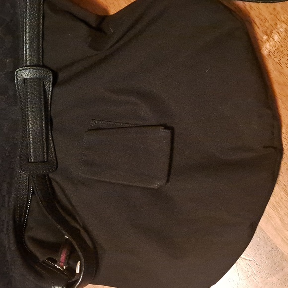 Authentic Gucci Black GG Canvas and Leather Small Princy Hobo - Picture 11 of 13